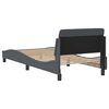 vidaXL Bed Frame "Dover" Dark Grey 90x190 cm Velvet