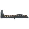vidaXL Bed Frame "Dover" Dark Grey 100x203 cm Velvet