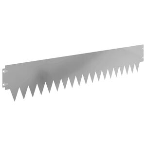 vidaXL Kant f&ouml;r gr&auml;smatta 10 st 103 x 20 cm metall Silver