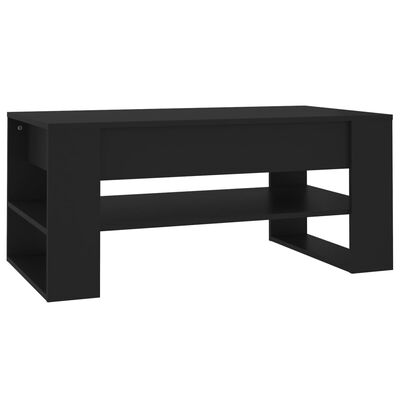 vidaXL Soffbord svart 102x55x45 cm konstruerat trä
