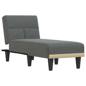 vidaXL Sch&auml;slong m&ouml;rkgr&aring; tyg