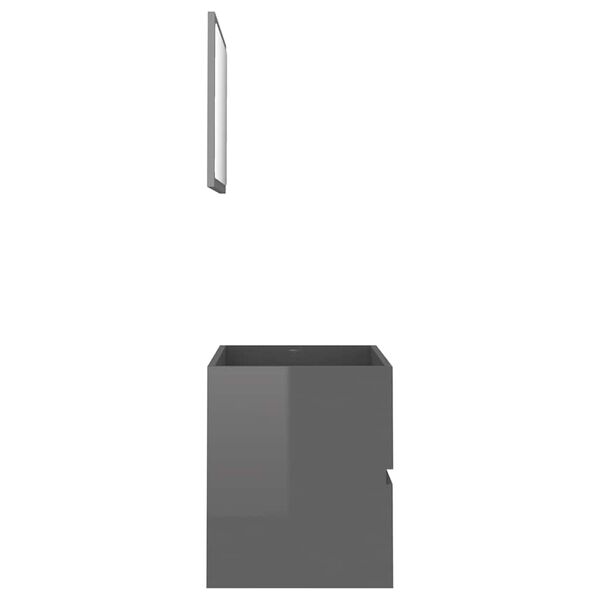 vidaXL Badrumsm&ouml;bler set 2 delar gr&aring; sp&aring;nskiva