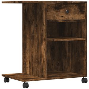 vidaXL Skrivarst&auml;ll med hjul r&ouml;kf&auml;rgad ek 60x40x68,5 cm