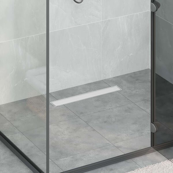 vidaXL Duschavlopp 2-i-1 med 360&deg; Siphon Silver 50 cm