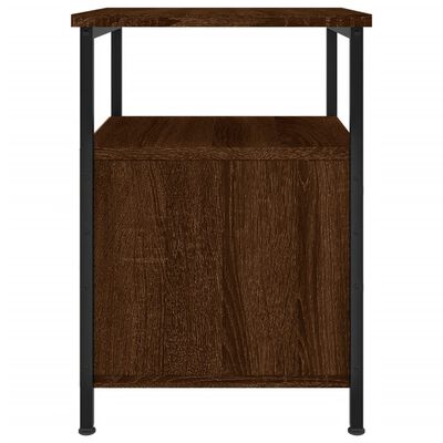vidaXL Sängbord rökfärgad ek 34x35,5x50 cm konstruerat trä