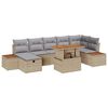 vidaXL Tr&auml;dg&aring;rdsoffset 8 st Beige konstrotting