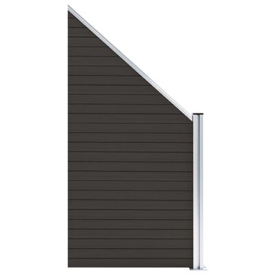 vidaXL Staketpanel WPC 95x(105-180) cm svart