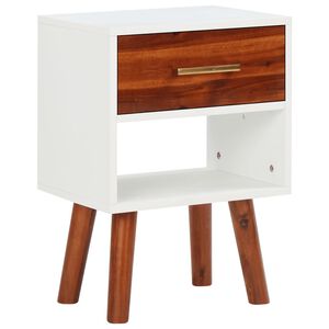 vidaXL S&auml;ngbord massivt akaciatr&auml; 40x30x57 cm