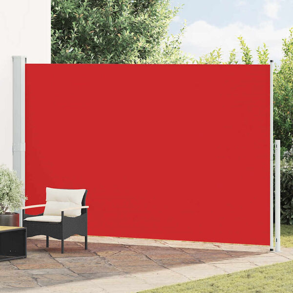 vidaXL Infällbar sidomarkis 220x500 cm röd