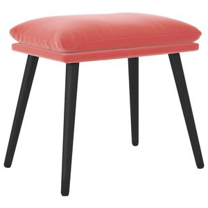 vidaXL Fotpall rosa 45x29,5x35 cm sammet