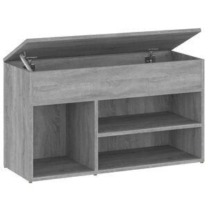 vidaXL Skob&auml;nk gr&aring; sonoma 80x30x45 cm konstruerat tr&auml;