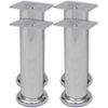 vidaXL 4 Runda soffben i krom 180 mm