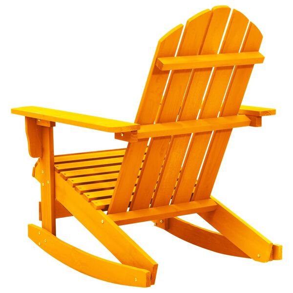vidaXL Gungstol adirondack massivt granträ orange