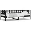 vidaXL Dagb&auml;dd svart 90x190 cm massiv furu
