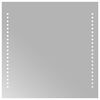 vidaXL LED Badrumsspegel med spegel Transparent 40 x 40 cm h&auml;rdat glas