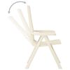 vidaXL Justerbara trädgårdsstolar 2 st plast vit