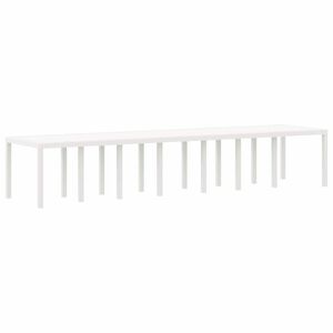 vidaXL Tr&auml;dg&aring;rdsbord Vit 400 x 100 x 73 cm konstrotting