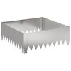 vidaXL Kant f&ouml;r gr&auml;smatta 60 x 60 x 20 cm St&aring;l Silver