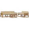 vidaXL Utomhussoffset med kudde 6 pcs Naturlig och Beige