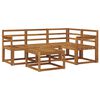 vidaXL Utomhussoffset 5 pcs Naturf&auml;rg Massivt Akaciatr&auml;