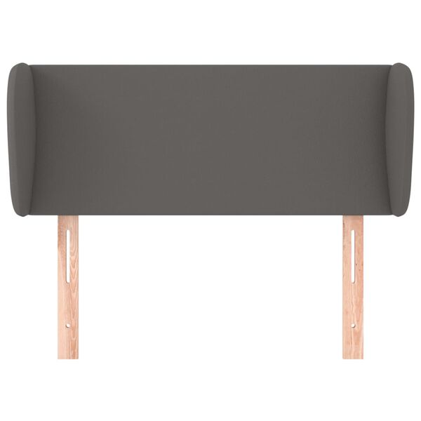 vidaXL S&auml;nggavel med kanter gr&aring; 83x23x78/88 cm konstl&auml;der