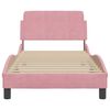 vidaXL Bed Frame with Headboard "Dover" Pink 80x200 cm Velvet