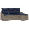 vidaXL Soffset med kudde 3 pcs konstrotting