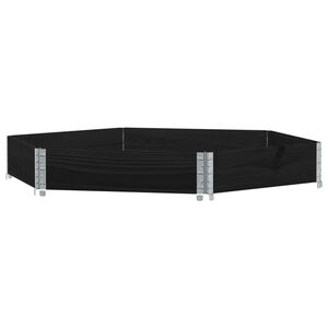 vidaXL Pallkrage sexh&ouml;rning svart 160x160 cm massiv furu