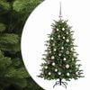 vidaXL Konstgjord julgran med julkulor 120 cm 150 LED-lampor Varmvit