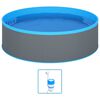 vidaXL Plaskpool med h&auml;ngande skimmer och pump 350x90 cm gr&aring;