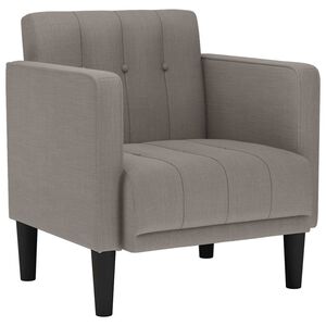 vidaXL Soffstol med armst&ouml;d taupe 53 cm tyg