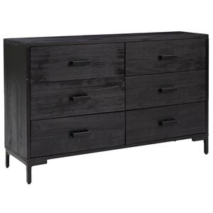 vidaXL Sk&auml;nk svart 110x35x70 cm massiv furu