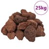 vidaXL Lavastenar 25 kg r&ouml;d 5-8 cm