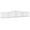 vidaXL Gabioner bågformade 2 st 400x50x60/80 cm galvaniserat järn