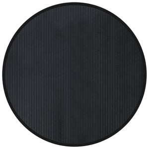 vidaXL Matta rund svart 100 cm bambu