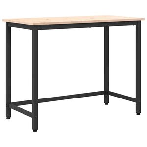 vidaXL bord Naturf&auml;rg 100 x 50 x 77 cm Konstruerat tr&auml; och st&aring;l