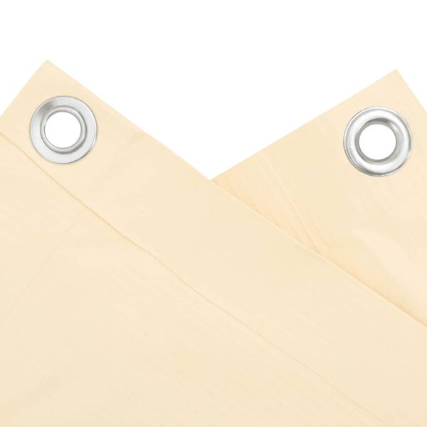 vidaXL Insynsskydd för balkong gräddvit 1000x75 cm PVC