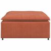 vidaXL Modul&auml;r soffa fotpallsmodul r&ouml;d orange 100x100x48 cm