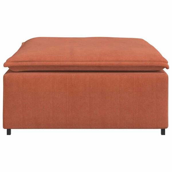 vidaXL Modul&auml;r soffa fotpallsmodul r&ouml;d orange 100x100x48 cm