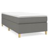 vidaXL Boxspring-s&auml;ngram m&ouml;rkgr&aring; 90x190 cm tyg