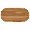 vidaXL Bordsskiva 110 x 55 x 3,5 cm Oval Massivt teaktr&auml; Naturlig