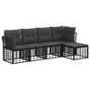 vidaXL Utomhussoffset Svart Polyester