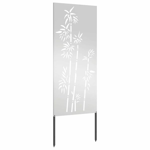 vidaXL Tr&auml;dg&aring;rds integritetssk&auml;rm Silver 50 x 140 cm Galvaniserat st&aring;l