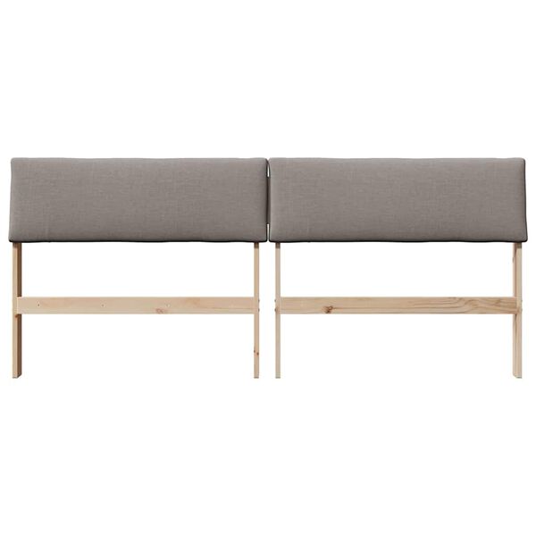 vidaXL Kl&auml;dd s&auml;nggavel Taupe 180 cm Massiv furu