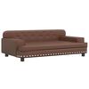 vidaXL Barnsoffa brun 90x53x30 cm konstl&auml;der