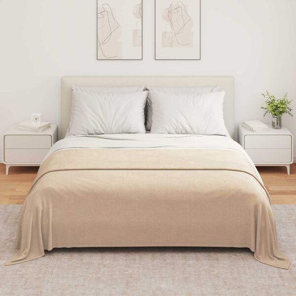 vidaXL Kastfilt Kamel 280 x 210 cm Fleece