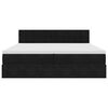 vidaXL Ottoman s&auml;ngram med madrass svart 200x200 cm sammet