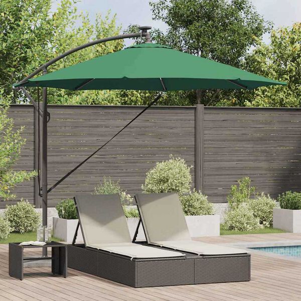 vidaXL Cantilever bananparasol Grön 294 x 294 x 248 cm