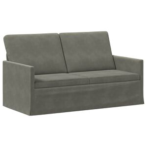 vidaXL Soffa f&ouml;r 2 personer Ljusgr&aring; 150 x 81 x 82 cm Kordread tyg