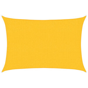 vidaXL Solsegel 160 g/m&sup2; rektangul&auml;r gul 2x2,5 m HDPE